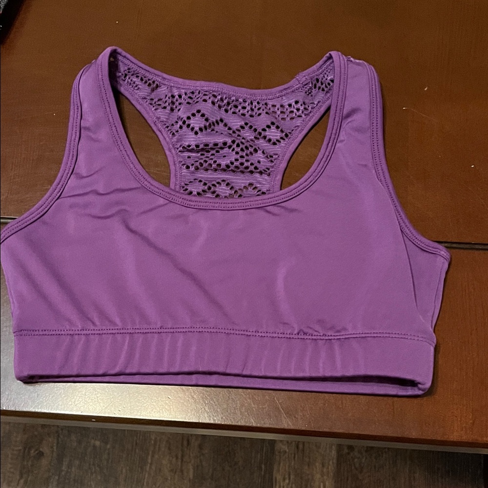 Vibrant Purple Racerback Sports Bra